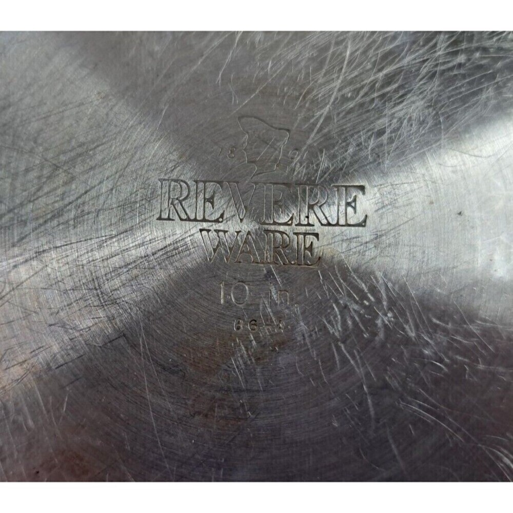 Revere Ware 10 inch Skillet Pan Stainless Steel Disk Bottom Tri-Ply - Picture 5 of 5